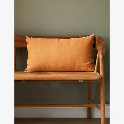 Rose & Grey HKliving Ginger Cushion with Nude Pink Trim