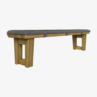 Sofa.com Aspen Large Bench Dining Cushion in Liquorice Baylee Multi-Tone Viscose Linen