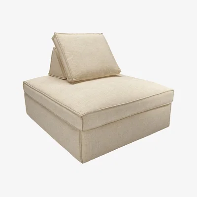 Sofa.com Harry Large Pouffe with bolster cushion Storage Footstool in Shearling Hygge Chunky Weave