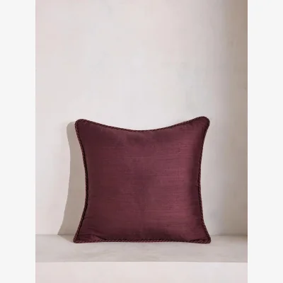 Soho Home Florence Square Cushion, Bordeaux