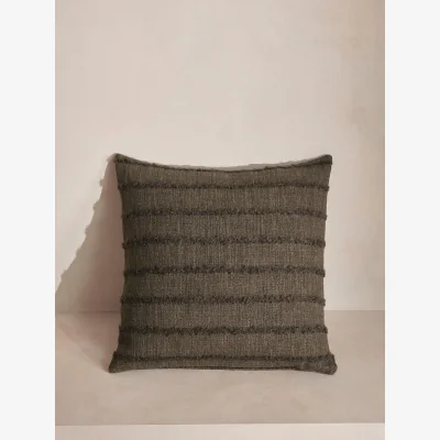Soho Home Victor Square Cushion, Chocolate Stripe