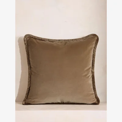 Soho Home Margeaux Large Square Cushion, Truffle, UK
