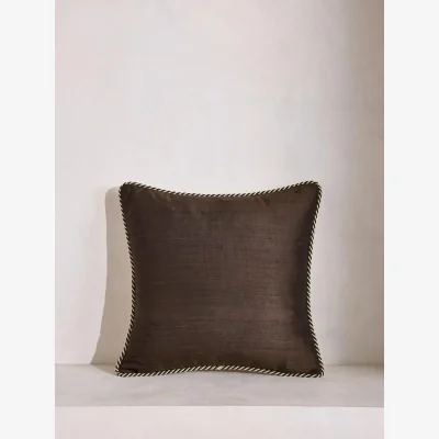 Soho Home Florence Square Cushion, Chocolate