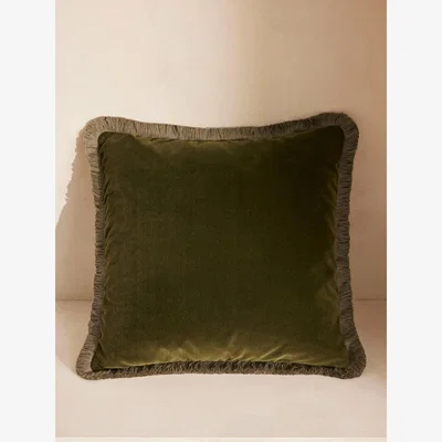 Soho Home Margeaux Square Cushion, Olive