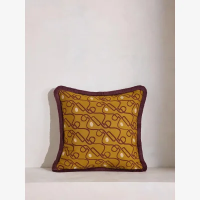 Soho Home Tilney Square Cushion, Ochre