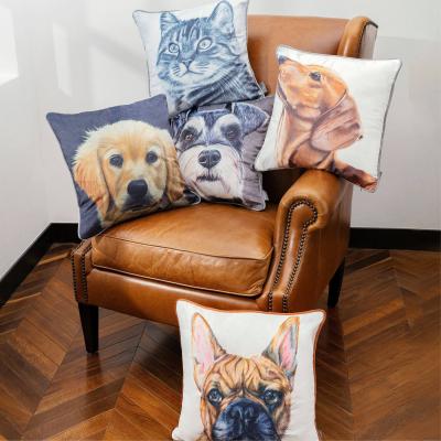 Sazy Lupus Schnauzer Cushion, Black, 45x45 cm