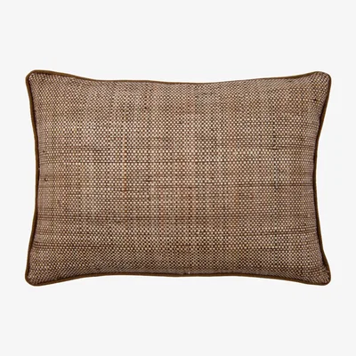 Tobias Oliver de Le Cuona | Raffia Cushion With Piping Tan