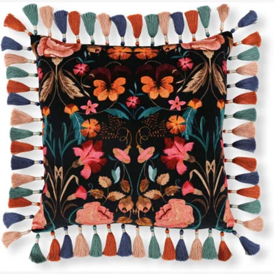 Tobias Oliver ROMO | Temperley London | Bonita Velvet 50cm Cushion Rosa