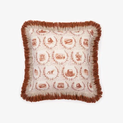 Tobias Oliver Christopher Farr Cloth | Set the Scene Cushion | Terracotta