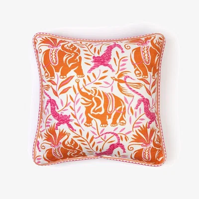 Tobias Oliver Christopher Farr Cloth | La Jungle Cushion | Hot Pink
