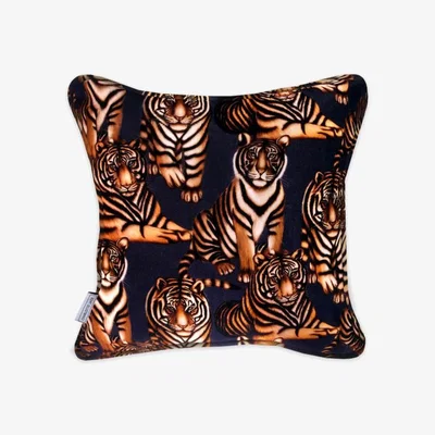 Tobias Oliver Charlotte Jade | Velvet Cushion | Tiger Territory