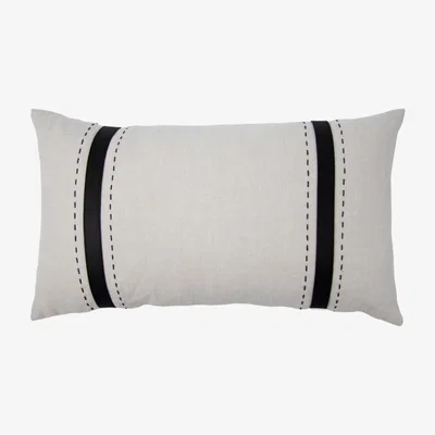 Tobias Oliver de Le Cuona | Bracken Cushion With Leather Straps Mushroom