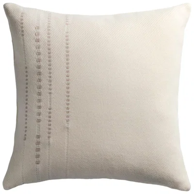 Tobias Oliver de Le Cuona | Cashmere Wool Twill Cushion With Vertical Detail | Cream
