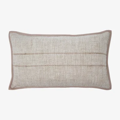 Tobias Oliver de Le Cuona | Hoxton Cushion With Leather Detail Flax