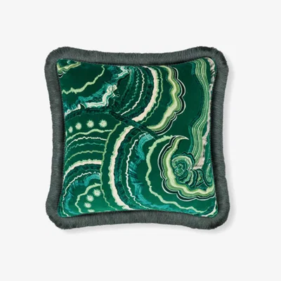 Tobias Oliver ROMO | Temperley London | Fantasia 50cm Cushion | Malachite