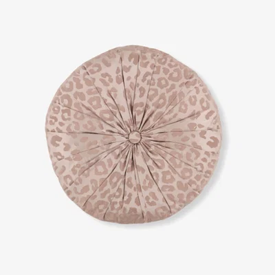 Tobias Oliver ROMO | Temperley London | Saskia 40cm x 7cm Circular Cushion | Vintage Rose
