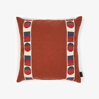 Tobias Oliver Christopher Farr Cloth | Pebble Paprika Cushion | Pop Art Berry Trim