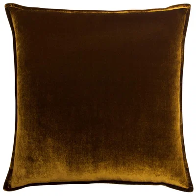 Tobias Oliver de Le Cuona | Silk Velvet And Linen Flange Cushion Gold