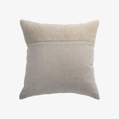 Tobias Oliver de Le Cuona | Cashmere Wool Twill Cushion With Alpaca Panel Taupe