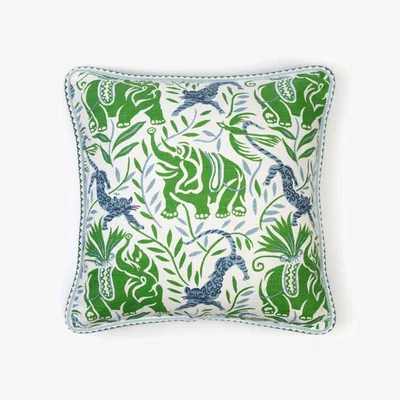Tobias Oliver Christopher Farr Cloth | La Jungle Cushion | Green