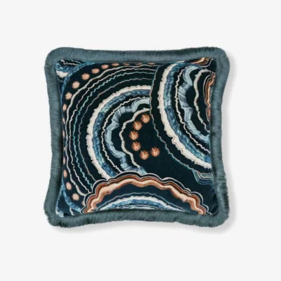 Tobias Oliver ROMO | Temperley London | Fantasia 50cm Cushion | Eclipse