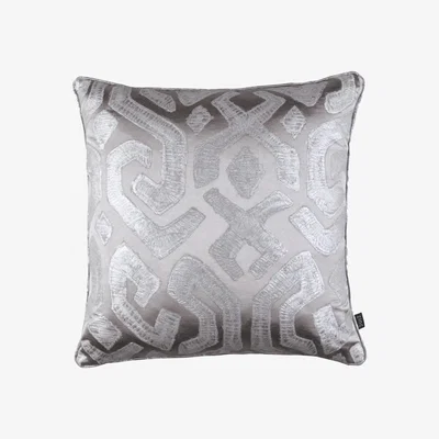 Tobias Oliver Zinc Romo I Dammuso Cushion | Silver Grey 50x50cm