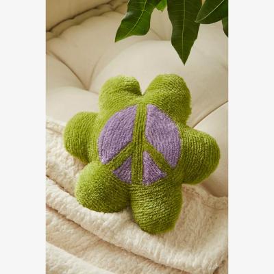 Urban Outfitters Green Peace Flower Cushion - Green ALL at Urban Outfitters