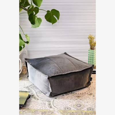Urban Outfitters icon Grey Vita Velvet Floor Cushion - Grey ALL at Urban Outfitters