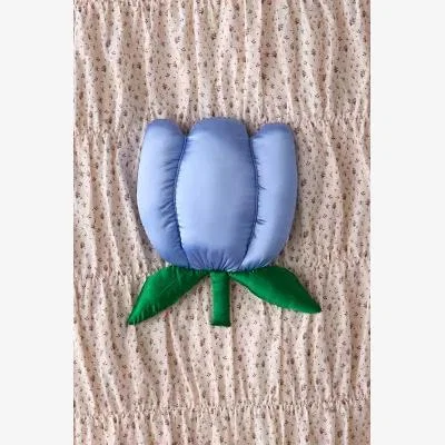 Urban Outfitters Blue Satin Tulip Cushion - Blue ALL at Urban Outfitters