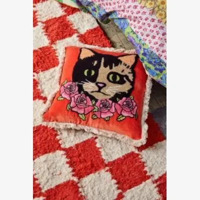 Urban Outfitters Cat Portrait Bouquet Cushion ALL at Urban Outfitters