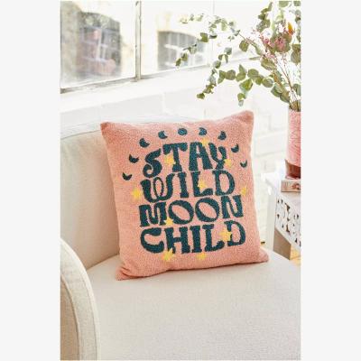 Urban Outfitters Urban Outfitters Stay Wild Moon Child Cushion - Pink 42cm x 42cm