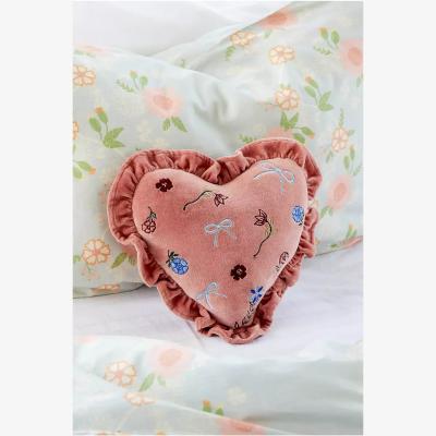 Urban Outfitters Velvet Heart Mini Cushion - Pink ALL at Urban Outfitters