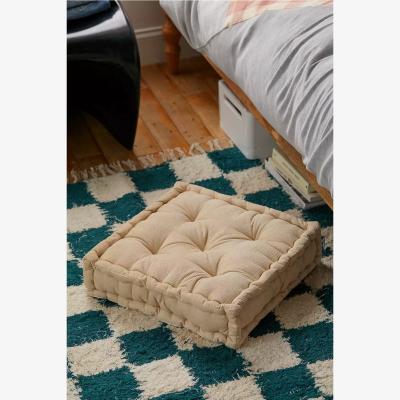 Urban Outfitters Urban Outfitters Washed Cream Corduroy Floor Cushion - Cream 45cm x 45cm x 12cm