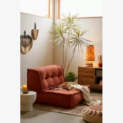Urban Outfitters Reema Terracotta Back Cushion - Rust L: 38.1cm x W: 96.5cm x H: 35.6cm at Urban Outfitters