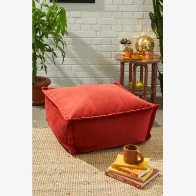Urban Outfitters icon Terracotta Vita Velvet Floor Cushion - Brown ALL at Urban Outfitters