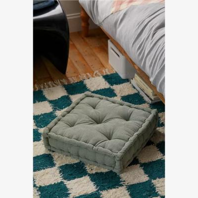 Urban Outfitters Urban Outfitters Washed Sage Corduroy Floor Cushion - Mint 45cm x 45cm x 12cm
