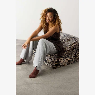 Urban Outfitters Rohini Zebra Velvet Daybed Cushion - Brown L: 188cm x W: 68.5cm x H: 15cm at Urban Outfitters