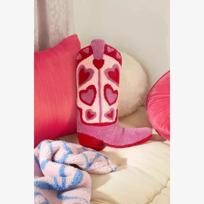 Urban Outfitters Urban Outfitters Misty Cowgirl Boot Tufted Cushion - Pink ALL