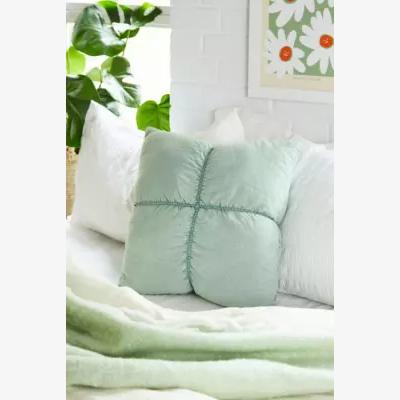 Urban Outfitters Sage Acid Wash Pinched Cushion - Grey ALL at Urban Outfitters