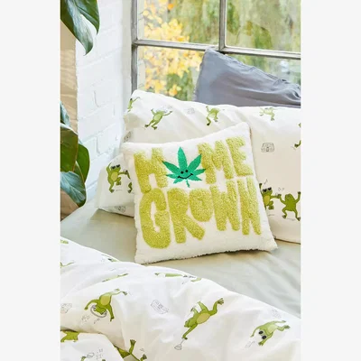 Urban Outfitters Urban Outfitters Home Grown Tufted Cushion - Grey 35cm x 35cm