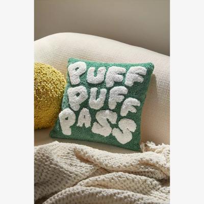 Urban Outfitters Puff Puff Pass Tufted Green Cushion - Green ALL at Urban Outfitters