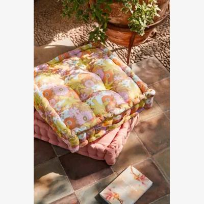 Urban Outfitters Ruthie Floral Print Floor Cushion 45cm x 45cm x 12cm at Urban Outfitters
