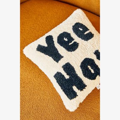 Urban Outfitters Yeehaw Tufted Cushion - Black/White ALL at Urban Outfitters
