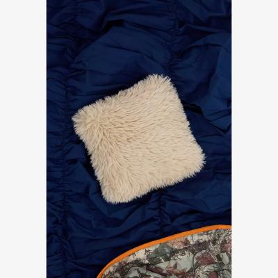 Urban Outfitters Ecru Faux Fur Mini Cushion - Neutral 25cm x 25cm at Urban Outfitters