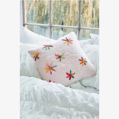 Urban Outfitters Urban Outfitters Pink Embellished Cosy Cushion ALL
