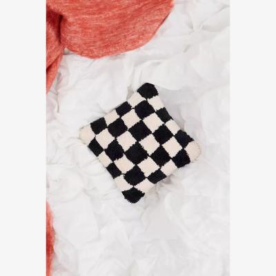 Urban Outfitters Checkerboard Mini Cushion - Black/White ALL at Urban Outfitters