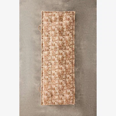 Urban Outfitters Rohini Malibu Floral Velvet Daybed Cushion - Brown L: 188cm x W: 68.5cm x H: 15cm at Urban Outfitters