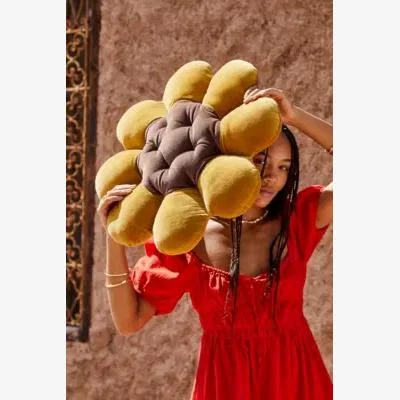 Urban Outfitters Urban Outfitters Sunflower Cushion - Gold 50cm x 50cm