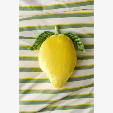 Urban Outfitters Lemon Velvet Cushion - Light Yellow ALL at Urban Outfitters