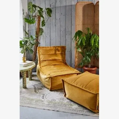 Urban Outfitters icon Ochre Dolce Lounger & Floor Cushion Set - Yellow ALL at Urban Outfitters